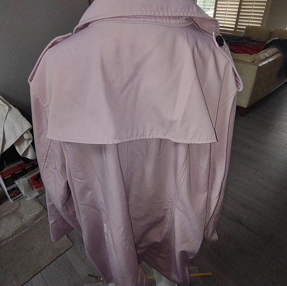 LANDS end pink trench coat - Picture 7 of 8